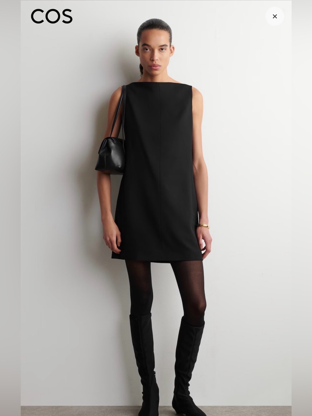 COS - NEVER WORN TAILORED MERINO WOOL-BLEND MINI DRESS